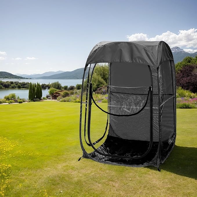 Portable Pop Up Sports Tent for 1 Person Compact Weather Protection Canopy with Carry Bag Easy Setup Instant Shelter for Outdoor Events Fishing and Camping