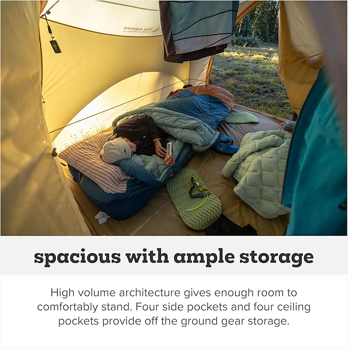 Big Agnes Big House - Base and Car Camping Tent 3 Season Waterproof Gear Easy Set Up for Groups