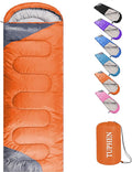 tuphen- Sleeping Bags for Adults Kids Boys Girls Backpacking Hiking Camping Microfiber Liner Cold Warm Weather 4 Seasons Indoor Outdoor Use Lightweight &amp Waterproof