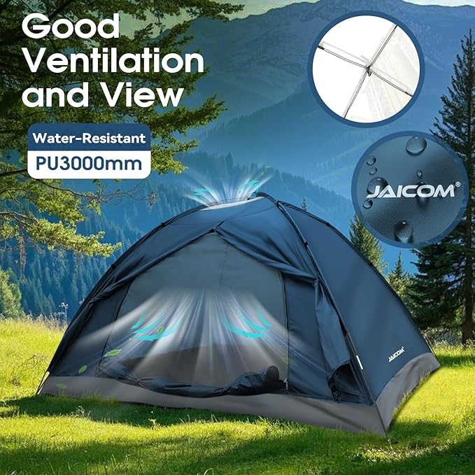 1/2/4 Person Camping Tent - Lightweight Backpacking Tent Waterproof Windproof Easy Setup Hiking Tent Suitable for Outdoor Family Camping Hunting Mountaineering Travel