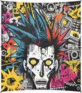 Camping Sun Shelters Punk Rock Graffiti Beach Canopy 126 * 110.2in