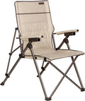 Lippert Sun Soaker Three-Position Reclining Camping Chair with 600D Polyester Fabric Padded Back/Seat Steel Frame Construction 250-lb. Weight Capacity Sand Color - 2022120580
