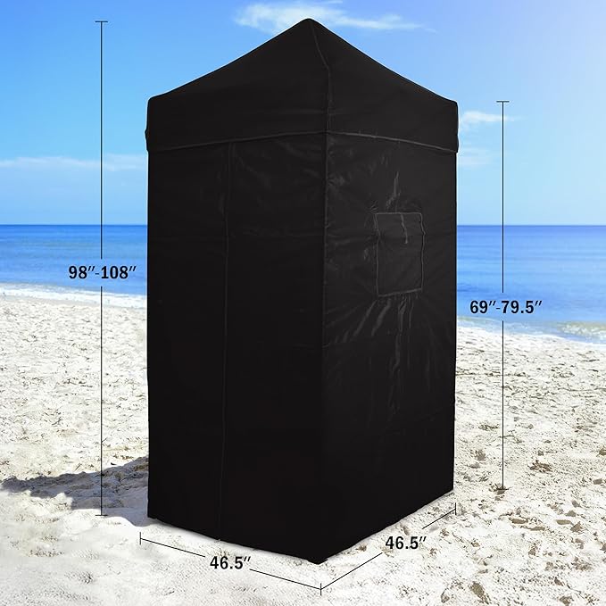 Pop Up Changing Tent - 46.5” Steel Frame Canopy Sun Shelter Pool Cabana Portable Changing Room or Privacy Tent for Camping Toilet or Portable Shower - Camping Essentials by Wakeman Outdoors