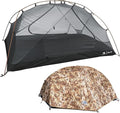 Hyke &amp Byke Zion Hiking &amp Backpacking Tent - 3 Season Ultralight Waterproof Tent for Camping w/Rain Fly and Footprint - 1 Person - Orange
