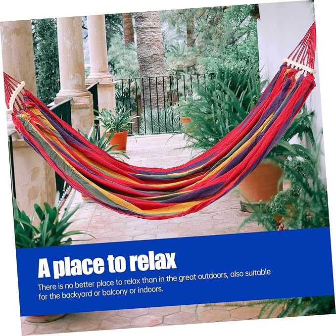 Mipcase Camping Beach Hammock Outdoor Canvas Swing Portable Lounger for Family