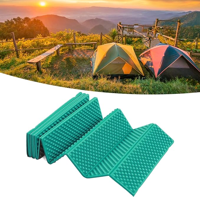 Double Egg Crate Sleeping Pad Foldable Thickened Foam Sleep Mat for Outdoor Camping 186x57CM
