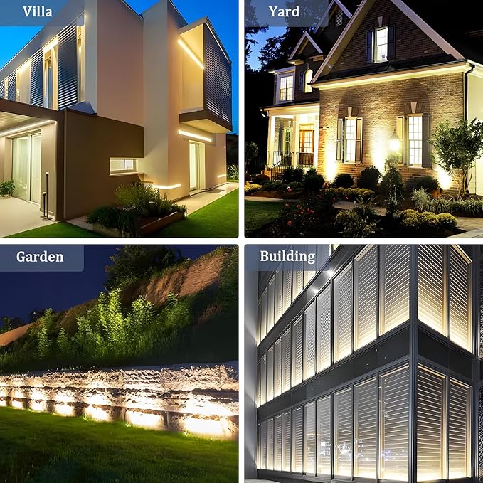 36W LED Wall Washer Light 2FT 4000K Neutral White Outdoor Wall Washer Light Bar 120V IP67 Waterproof LED Light Bar for Outdoor Plug in (2 Pack)