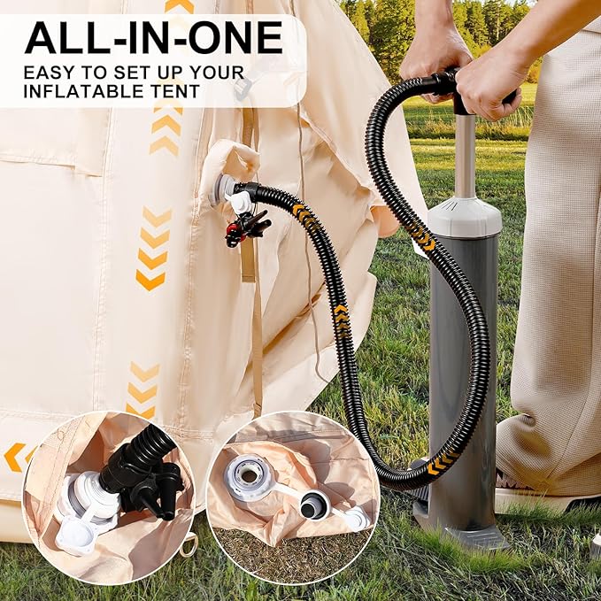 Tents for Camping - Inflatable Tent with PUM Instant Setup Waterproof Tent Oxford Fabric Camping Tent with Skylight 3x2.4x2.2m Large Inflatable Camping Tent 4 Season Family Tents for Camping