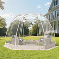 8-14 Person Pop-up Bubble Tent with Waterproof Roof &amp Vent Windows – 10ft-12ft Camping Shelters Outdoor Garden Dome Igloo with 0.15mm Clear PVC 540° Transparent Screen Room for Patio Backyard