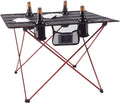 Camp Table - Outdoor Folding Table with 4 Cupholders and Carrying Bag for Camping Beach Picnic Sporting Events and More by Wakeman Outdoors | Outdoor 4 Cupholders Carrying Bag Camping Beach P