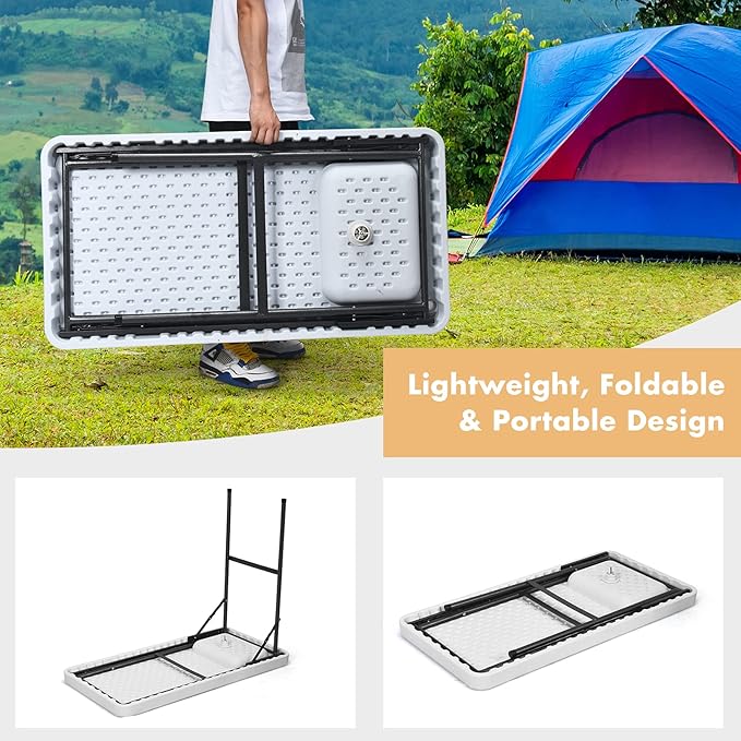 Fish Cleaning Table with Sink Portable Camping Table w/Flexible Faucet Drainage Hose Hook Up Outdoor Fish Cleaning Station for Garden Backyard Kitchen