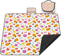 Poedist Extra Large Picnic Blanket Waterproof80x 80Foldable Machine Washable Beach BlanketOutdoor Blanket for 6-8 AdultsSuitable for Indoor CrawlingPark BeachCampingHikingFamily Travel(Fruit