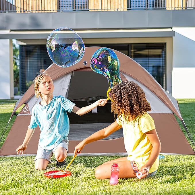Camping Tent 2-4 Person Waterproof Windproof Tent with Rainfly Easy Set up-Portable Dome Tents for Camping…