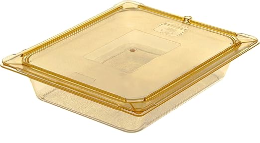 Carlisle FoodService Products 10420B13 StorPlus Gastronorm High-Heat Half-Size Food Pan 2.5 qt. Capacity 12-3/4 x 10-3/8 x 2-1/2 Amber (Case of 6)