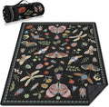 Insect Picnic Blankets Waterproof Foldable 60″X80″ Packable Picnic Mat Boho Outdoor Blanket for Grass Large Beach Blanket Sandproof Picnic Accessories for Camping Music Festival Park Lawn Travel