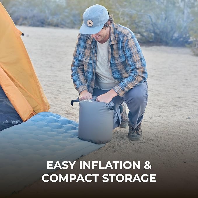 Teton Inflatable Sleeping Pad Sleeping Mat for Camping Backpacking Hiking