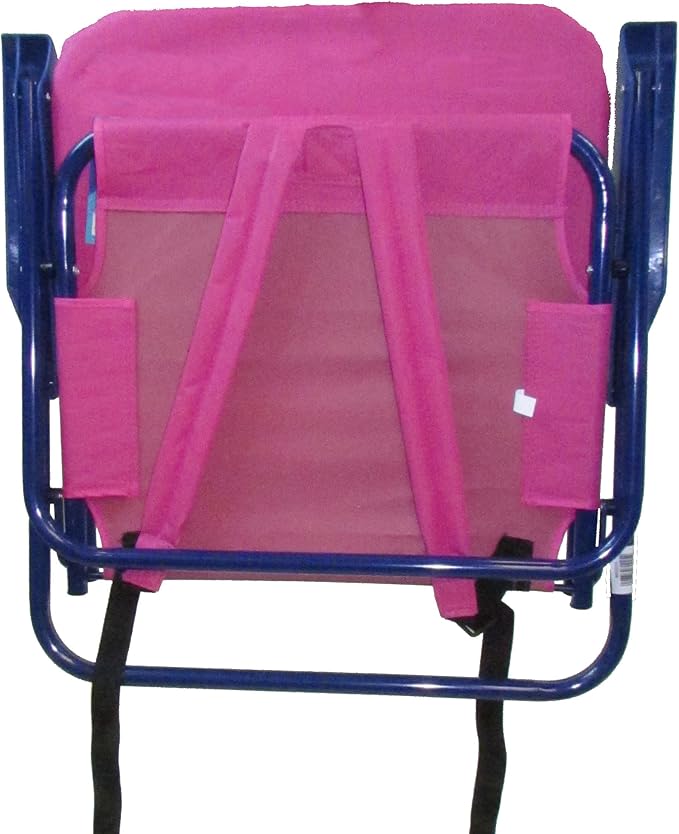 Personalized Imprinted Backpack 1 Position Beach Chair - Pink