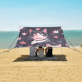 ALAZA Cat Kitten Crown Beach Tent Sun Shelter UPF50+ Protection Beach Shade Canopy w/ 4 Sandbags for Outdoor Camping Fishing Backyard Fun Picnic 10x9 ft