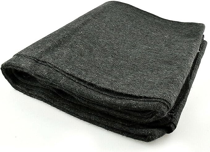 1 Wool Blanket Outdoor Cover Military Camping Survival Warm 51x80 2lbs Large Outdoors Camping Stadium Blanket Picnics Travel Moving Survival Kit Camp Sleeping Outdoor Furniture Blanket Car Home