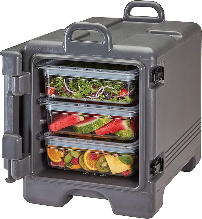 Cambro Insulated Food Pan Carrier - Hotbox and Food Warmer for Catering &amp Transport - Front Load UPC300 Series (Charcoal Gray)