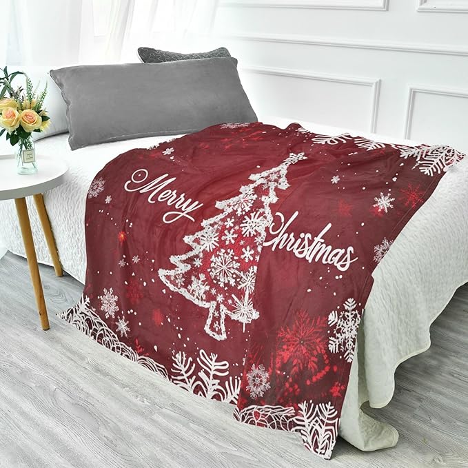 Christmas Tree Winter Lightweight Fuzzy Comfy Blanket Throw Comfy Throw Blanket for Living Room Sofa BedParty 50x70