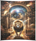 Camping Sun Shelters Majestic Lion Walking Through Grand Gate Beach Canopy 126 * 110.2in