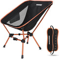 MARCHWAY Lightweight Folding Camping Chair Portable Foldable Compact for Outdoor Camp Travel Beach Picnic Festival Hiking Backpacking Supports 330Lbs (Orange)