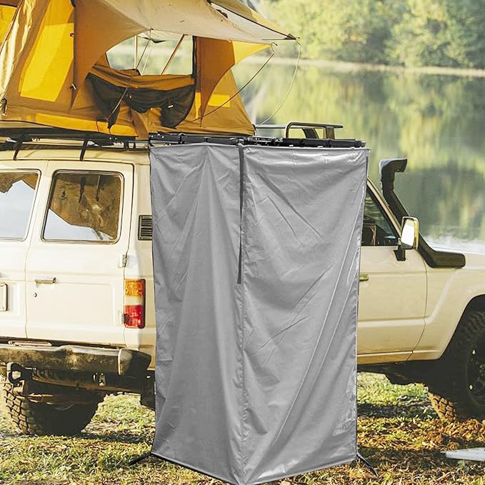 Vehicle Side Shower Tent Privacy Shelter Bathroom Overland Toilet Stall Changing Dressing Room for Tailgate Restroom Travel