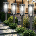 Sparkblaze 12 Pack Solar Pathway Lights Outdoor Modern Classic Solar Garden Lights Auto On/Off Landscape Lighting for Yard Lawn Patio Walkway Waterproof Solar Stake Lights. (12 Cold White)
