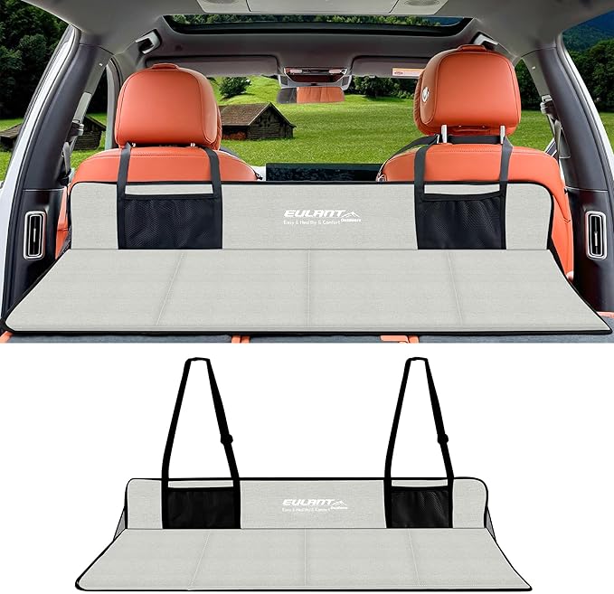 Portable Air Mattresses for SleepingCar Rear Seat Mattress Extension PlateFolding Car Bed MattressIncrease Travel Trunk Space &amp Car Bed Camping Space for Car/SUV/Model Y/3-Camping Essential ﻿