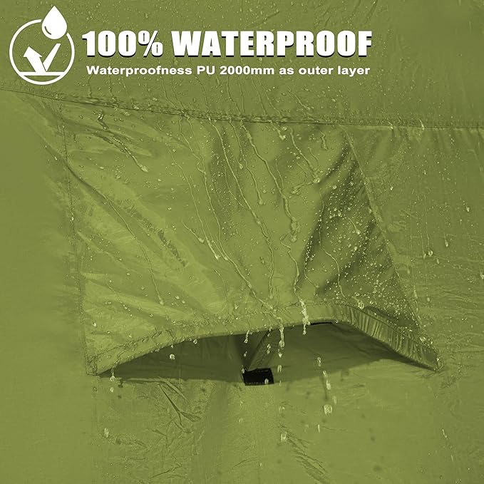 Pickup Truck Tent Waterproof PU2000mm Double Layer for FT Truck Bed Portable Bed Tent for Camping