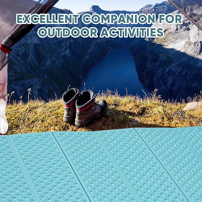 Ultralight Foam Sleeping Pad Waterproof Closed Cell Foam Pad for Superior Insulation Folding Sleeping Mat for Compact Storage Foldable and Portable for Hiking and Camping