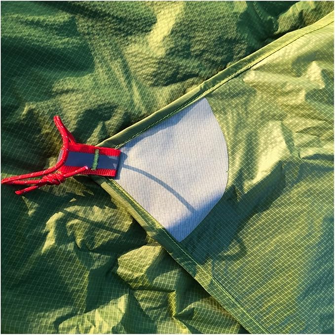 Compatible for Tarp Lightweight Sun Shelter Camping Mat Tent Footprint 15D Nylon Silicone(Dark Green 210x150CM)