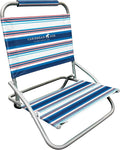 Caribbean Joe Folding Beach Chair 1 Position Lightweight and Portable Foldable Outdoor Camping Chair Red White and Blue Stripe