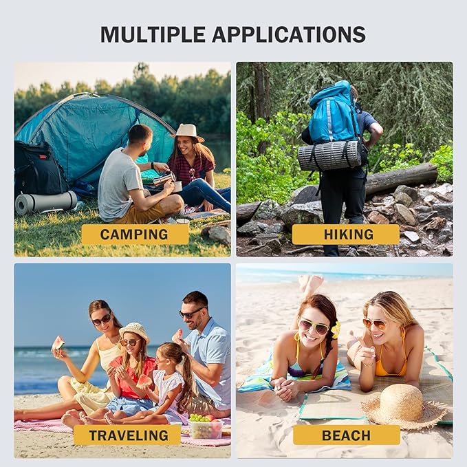 Ultralight Sleeping Pad with Pillow– Inflatable Camping Mat for Backpacking Traveling and Hiking Compact and Portable (Green)