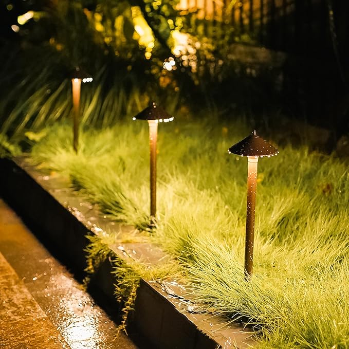 Malibu Low Voltage Pathway Lights 10W Pro Style Halogen Landscape Lighting 2Pack 2700K Warm White Path Light 12V AC Bronze Outdoor Walkway Lights for Yard Garden 8308-9103