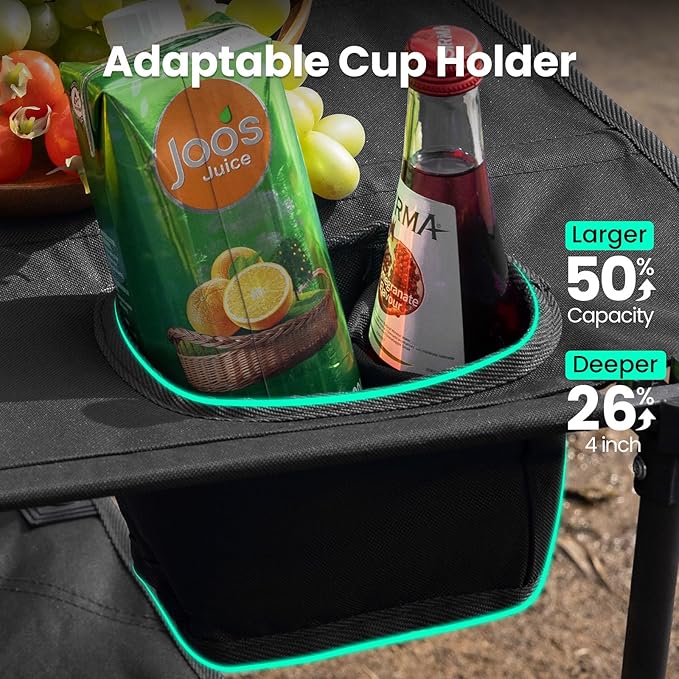 Folding Camping Table Portable Outdoor Picnic Table Rectangular Lightweight Camp Table with Storage Cup Holder and Carry Bag for Barbeque Beach Camping and Tailgate