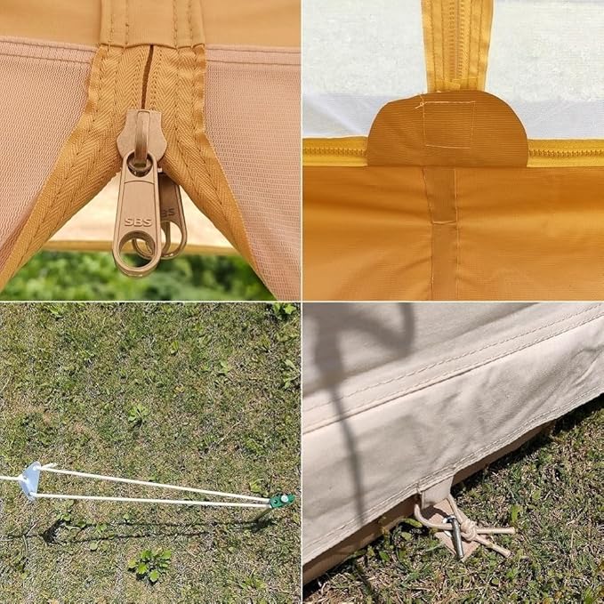 Dream House Outdoor Waterproof Cotton Canvas Family Camping Bell Tent