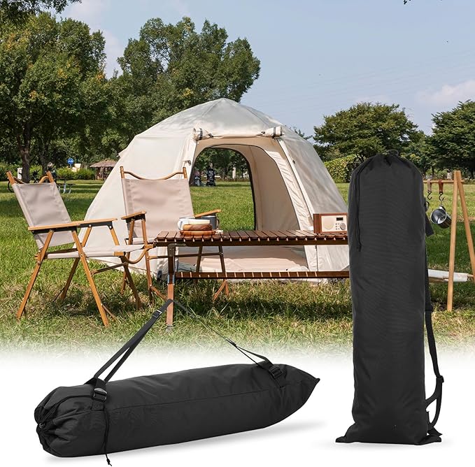 PATIKIL Foldable Camp Chair Replacement Bag Camping Chairs Folding Chair Carry Bag with Adjustable Shoulder Straps for Outdoor Camping Fishing Storage Black