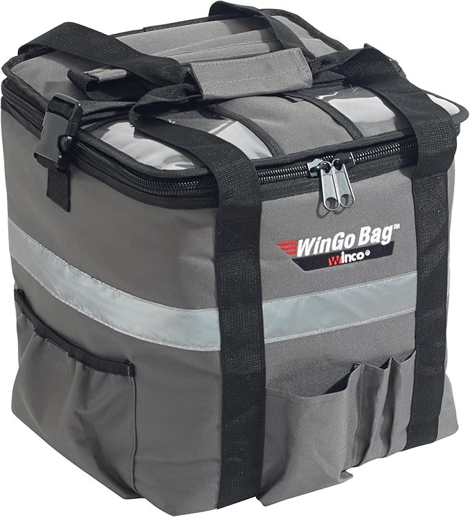 Winco Insulated Food Delivery/Catering Bag Small Gray