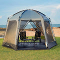 KingCamp Screen Tent Camping Tent for 6-8 Person 12' x 12' Portable Screen House Room with Detachable Sunshade for Camping Garden &amp Backyard