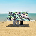 Bolaz Beach Canopy Tent Sun Shade9'×10.5' Large Family Beach Shade UPF50+- Outdoor Shade for Camping Trips FishingColorful Leopard Pattern
