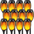 Solar Lights Outdoor 12 Pack Solar Torch Light with Flickering Flame Waterproof Outdoor Lighting Solar Powered Pathway Lights Decoration Lighting for Garden Yard Patio Auto On/Off