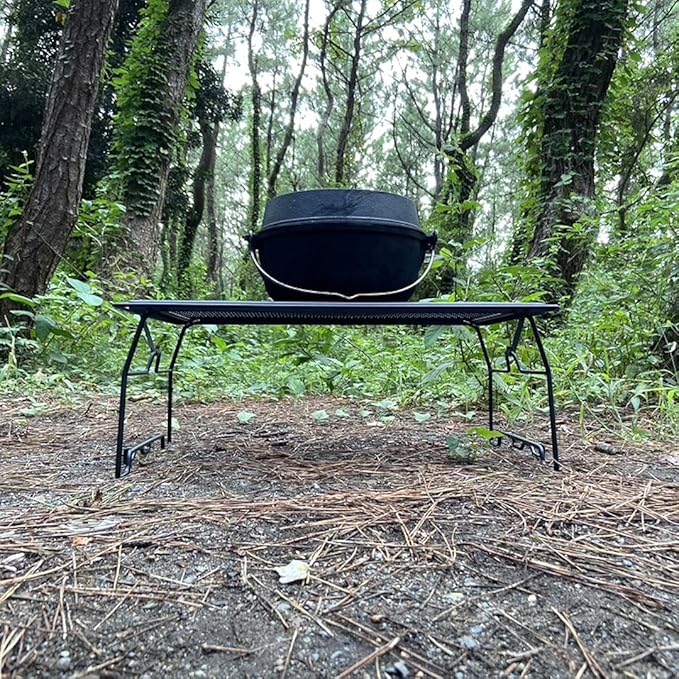 camping moon Stacking Rack Mesh Table Folding Rack Expanded Metal Table JP-T-238