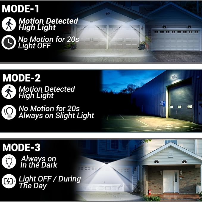 Magnetic Solar Lights Outdoor 2 Pack 90 LED 270° Wide Angle 800LM Motion Sensor Strong Magnet IP65 Waterproof Solar Magnetic Light for RV Camper Yard Patio