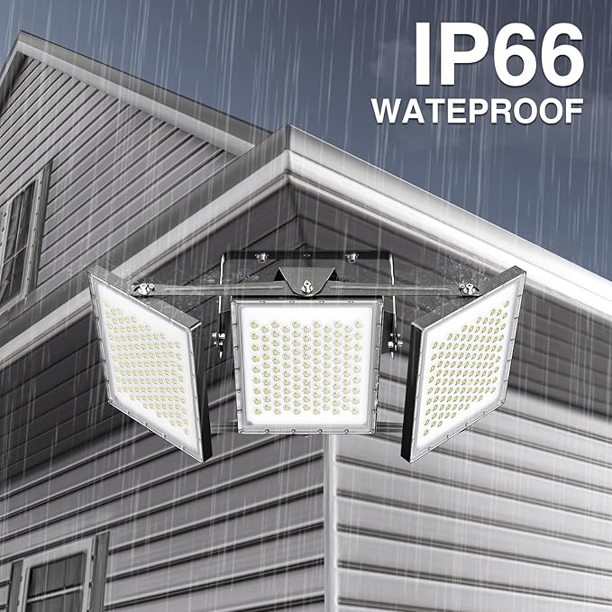 SOLLA 2025 Elite New Upgraded LED Flood Light Outdoor 600W 90000lm Stadium Flood Lights 5000K IP66 Waterproof Adjustable Floodlight for Street Parking Lot