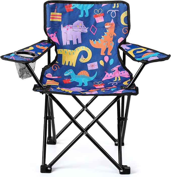 KABOER Kids Outdoor Folding Lawn and Camping Chair with Cup Holder and Carrying Bag Children's Camping Chairs