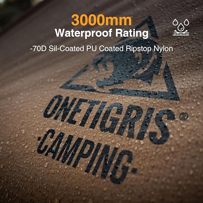 OneTigris APEX Trail Teepee Tent Waterproof Windproof Hot Tent with Stove Jack 2 Person Tent for Camping Hiking Bushcraft Bikepacking Travel