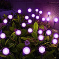 Solar Garden Lights Outdoor Waterproof Solar Powered Lights for Yard Pathway Patio Swaying Lawn Decor as Gardening Gifts for Women Holiday (Purple 2 Pack)