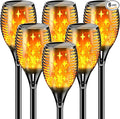 YoungPower 43'' Large Solar Torch Light Flickering Flames Waterproof Outdoor Decoration Light for Yard Driveway 6 Pack